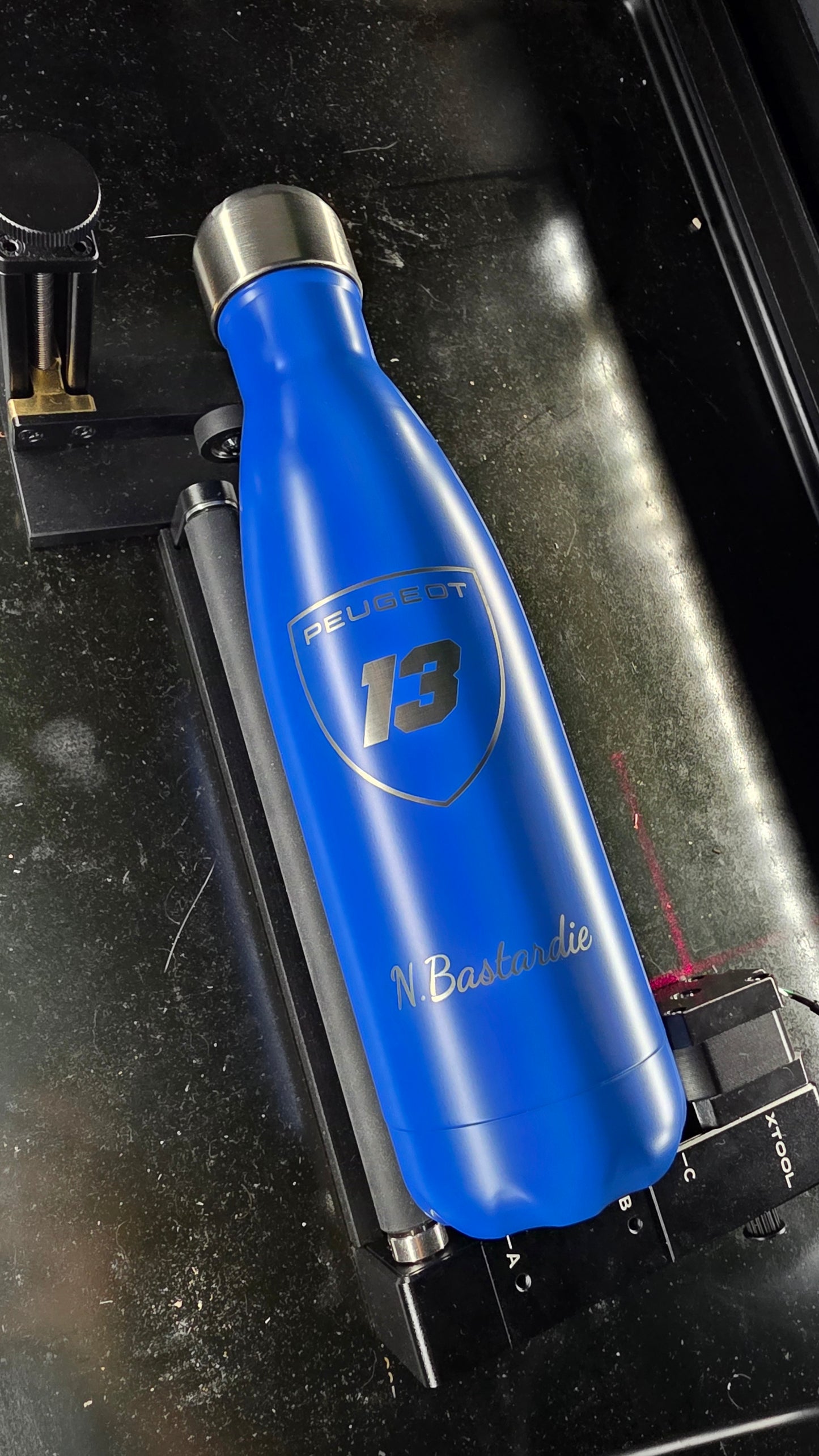 Bouteille isotherme unique, moment gravé, Bouteille en acier inoxydable 500mL