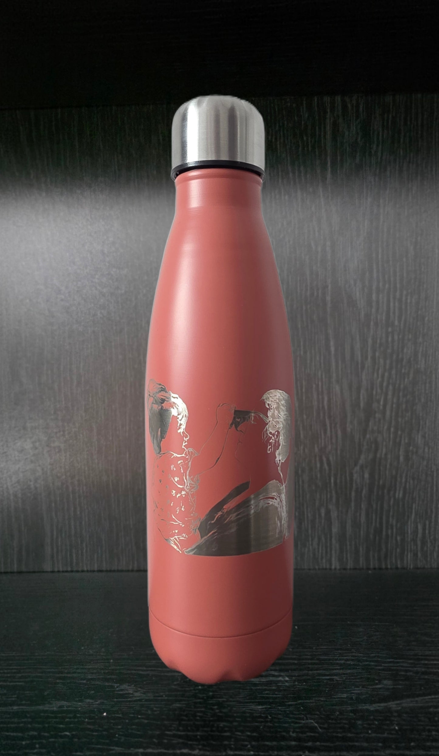 Bouteille isotherme unique, moment gravé, Bouteille en acier inoxydable 500mL